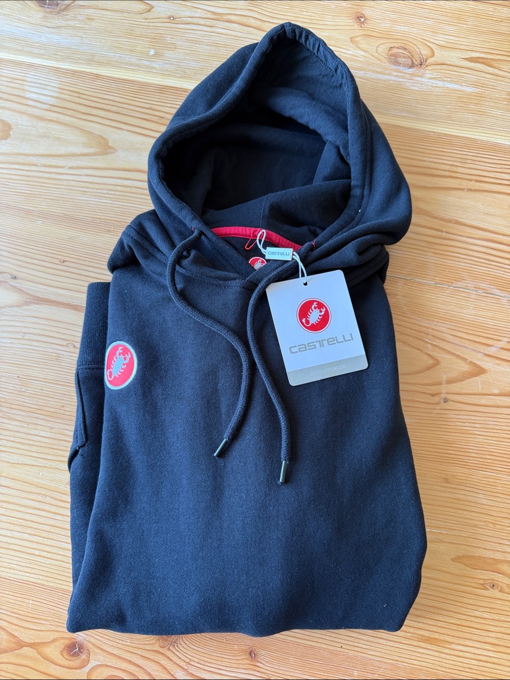 Castelli Men’s Black Pullover Hoodie - Logo Patch